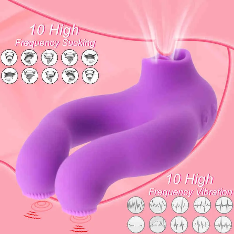 Nxy Vibrators Couple Vibrator Cock Ring for Testicles Penis Clitoris Nipples Stimulation Clitoral Sucking Vibrator Adult Sex Toy for Men Women 0105