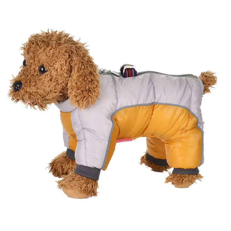 冬の犬の服暖かい子犬のペット犬のコートのジャケット防水反射服は犬のための反射服のための服を吹くブルドッグパグオーバーオール211007