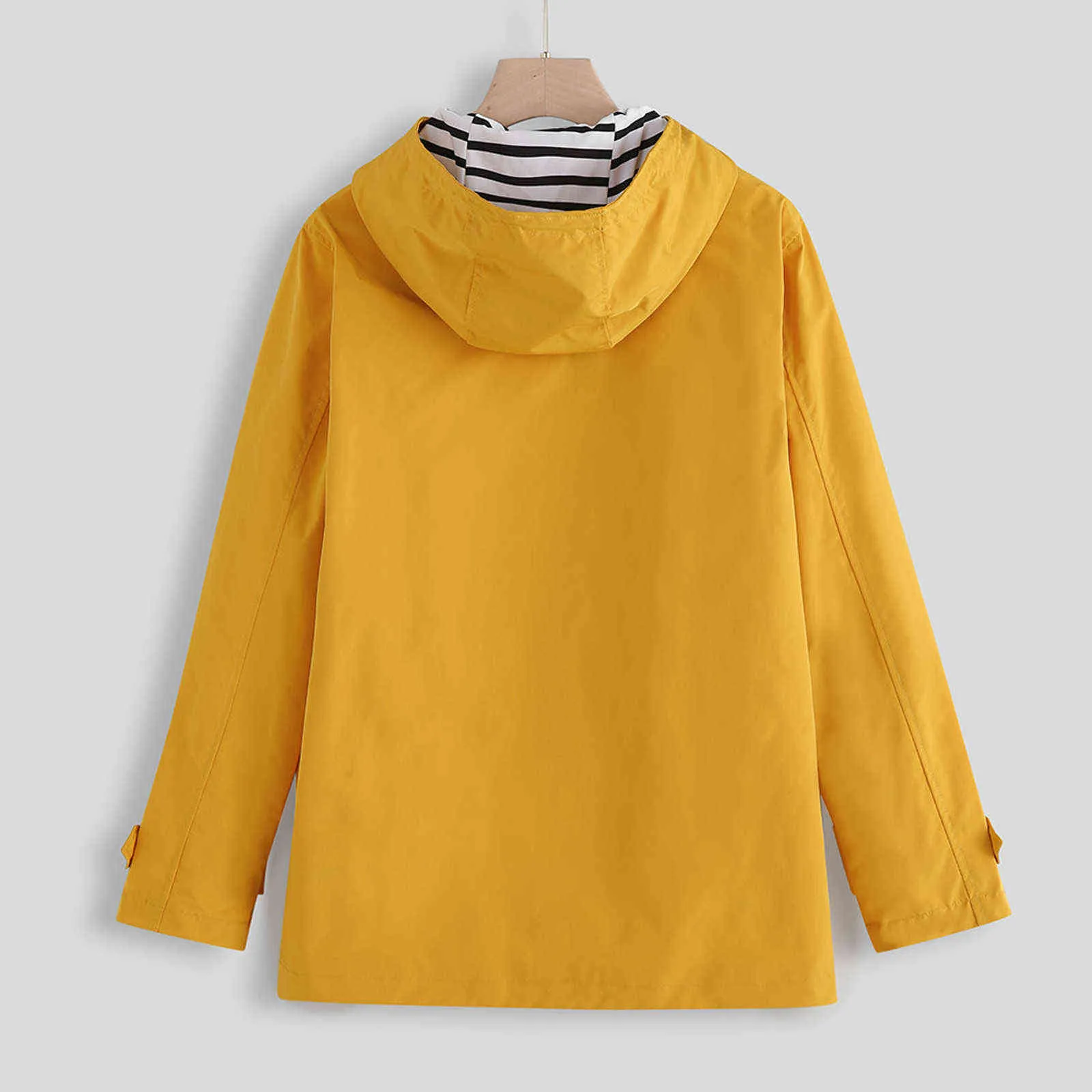 Harajuku sweatshirts kvinnor hoodies oversized hoodie solid regn utomhus plus vattentät hooded regnrock vindtät jacka coat top y1118