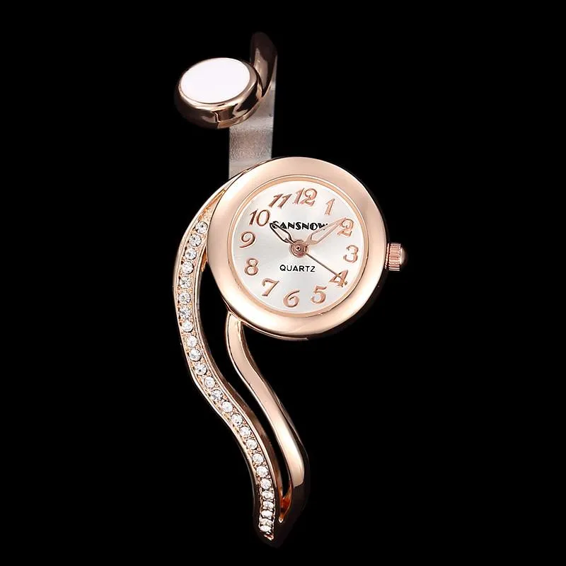 腕時計監視女性2021レディース18Kゴールドジェムストーンユニークなデザインクォーツ時計