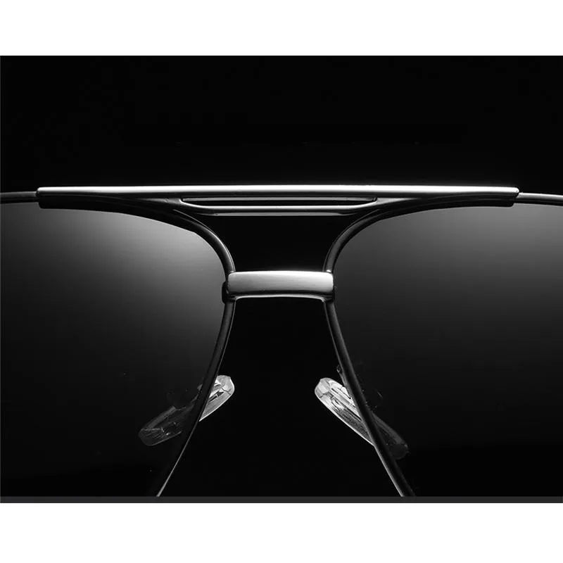 Óculos de sol polarizados masculino marca designer 60mm piloto aviação condução para masculino clout óculos uv400 gafas sol hombre288c