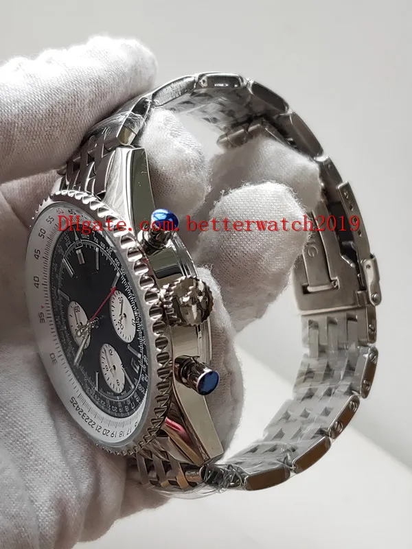 2 couleurs vente montres pour hommes montre de qualité 45mm Navitimer AB031021 BF77 453A chronographe travail quartz pli en acier inoxydable 202251n