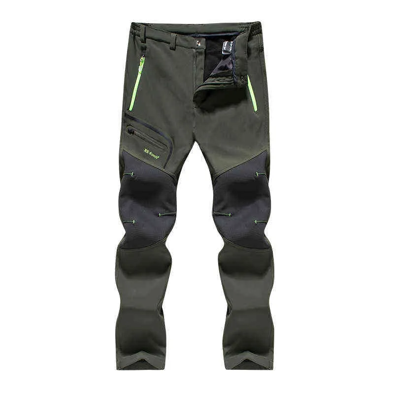 Autumn Winter Men Outdoor Pants Plus Size Fleece Warm Waterproof Windproof Breathable Trousers Sports Hiking Cargo Pants Men 6XL 220108
