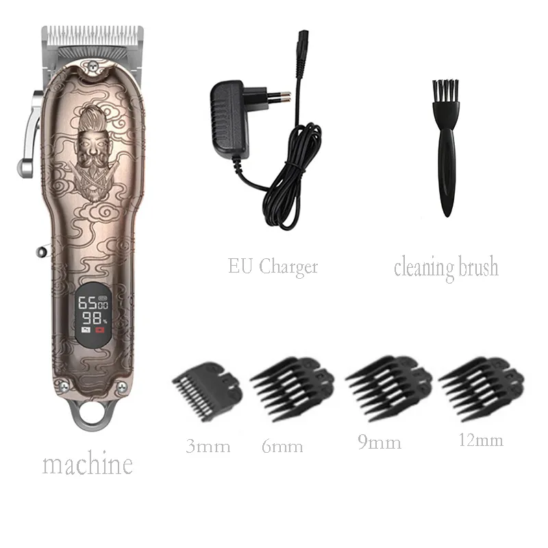 Professional adjustable cordless hair clipper barber shop rechargeable trimmer men electric cutting machine 6500RPM 220216