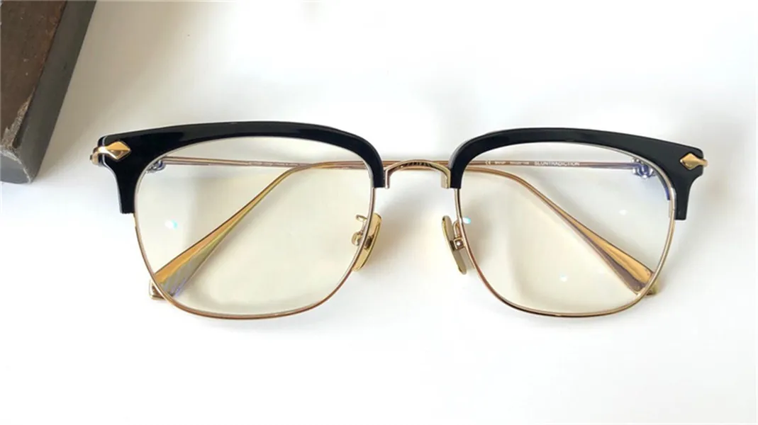 نظارات إطار نظارات جديدة sluntradicti men eyeglasses تصميم نظارات نصف إطار خمر نمط steampunk مع case2162