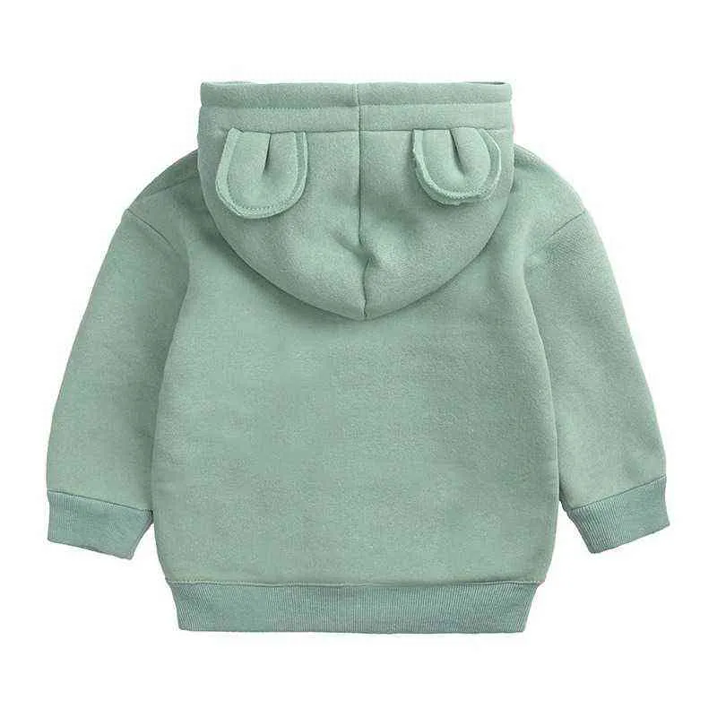Baby Kinder Hoodies für Mädchen Kinder Jungen Warme Kleidung Hoodie Frühling Plus Samt Cartoon Tops Sweatshirts Kleidung 220115