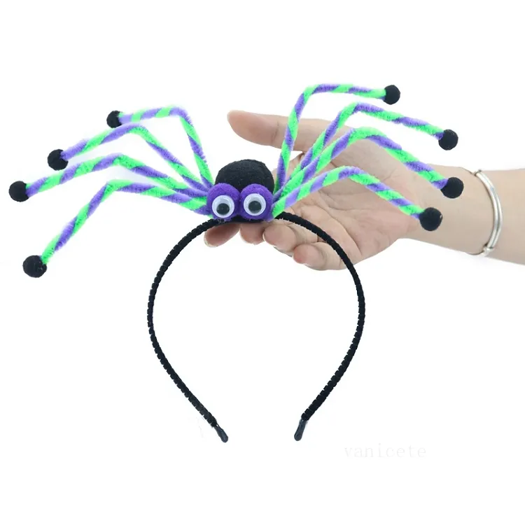 Party Favor Halloween simulation spider hair hoop women's holiday party horror headband clothing hair accessories T2I52749