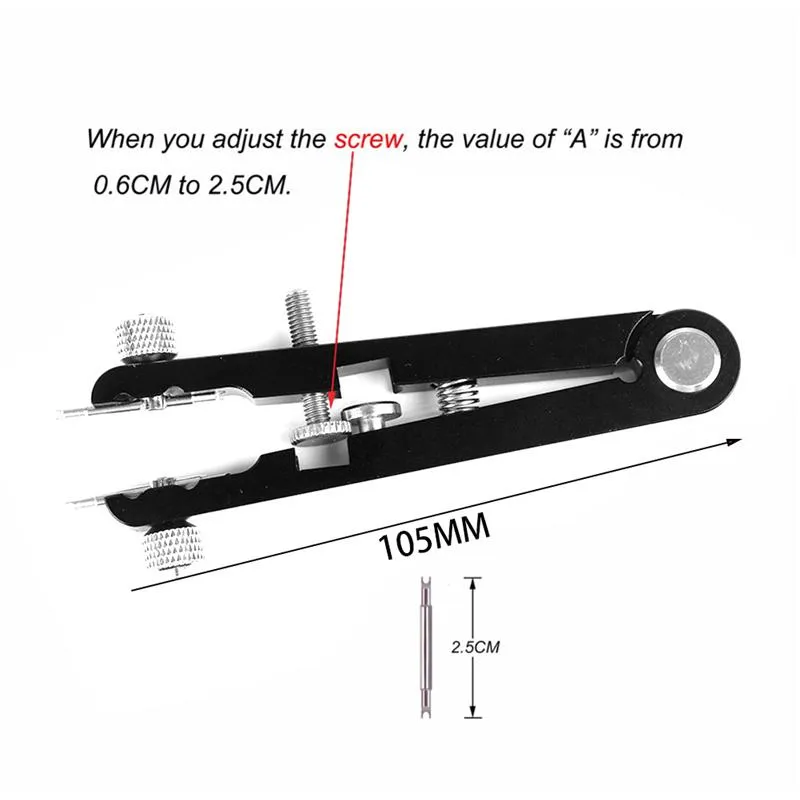 Watches Spring Bar Repair Tool Tweezer V-Shaped Disassembly Dismantling With 8 Pins 6825 Strap Band Removal Tools & Kits304p