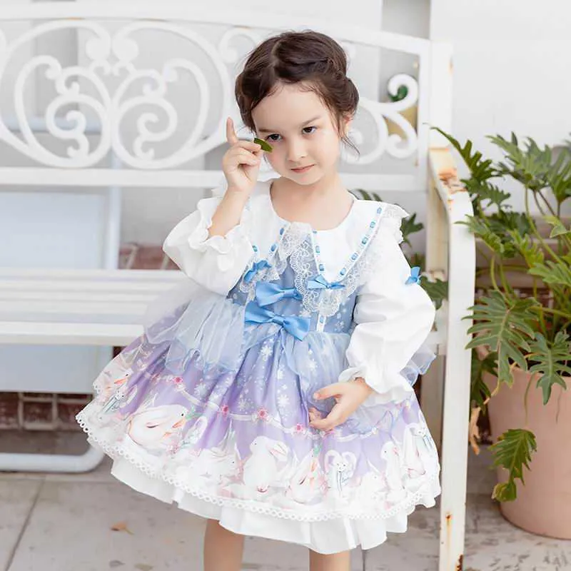 Kinderkleider im spanischen Stil für Mädchen, Geburtstagsfeier, Prinzessin, Lolita, Ballkleid, Babykleidung E5326 210610