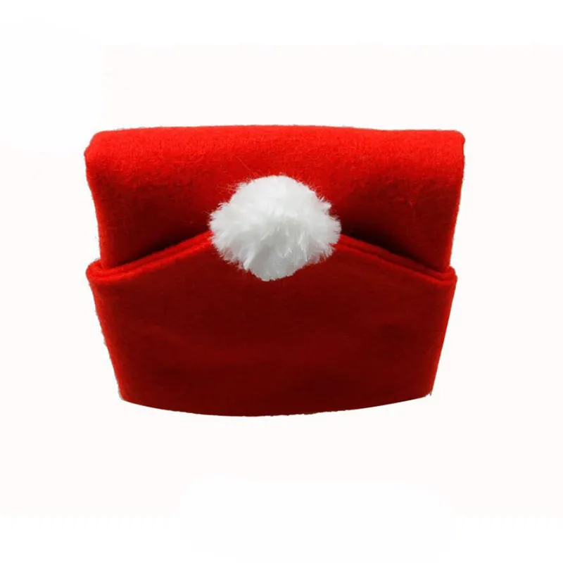 Llot Christmas Santa Red Hat Covers Rok Dekoracje obiadowe krzesło Zestawy akcesoriów2177734