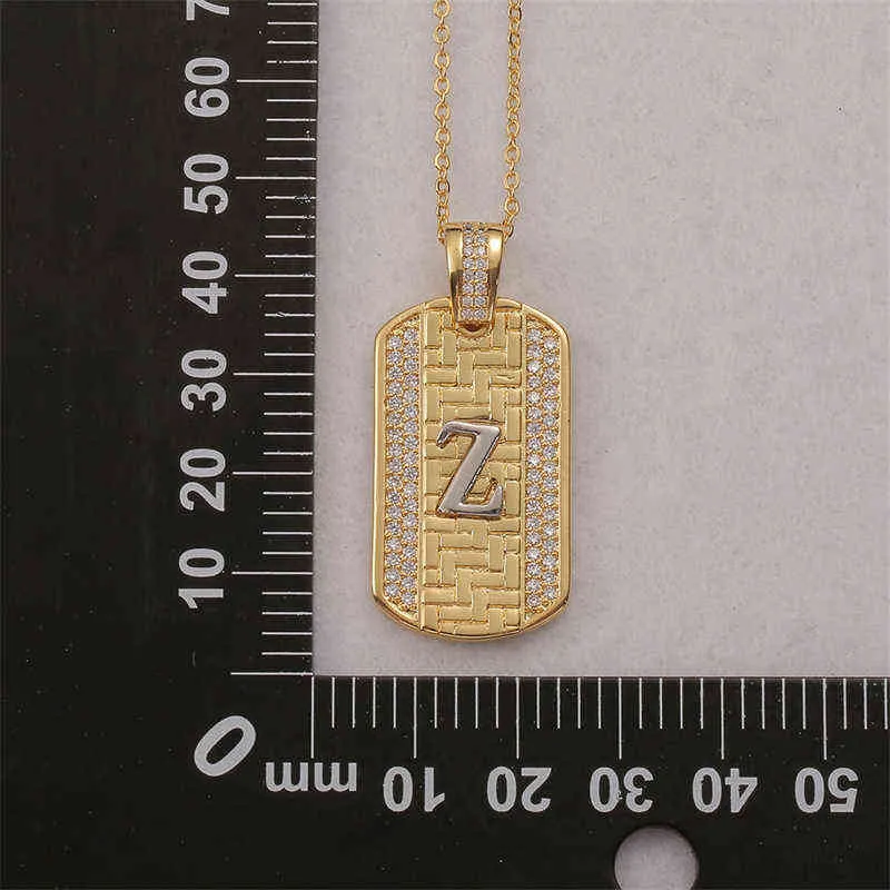 2023 Trendy New Tag Letter Pendant Necklace Women Hip Hop Pave Zircon Link Chain for Jewelry Gift