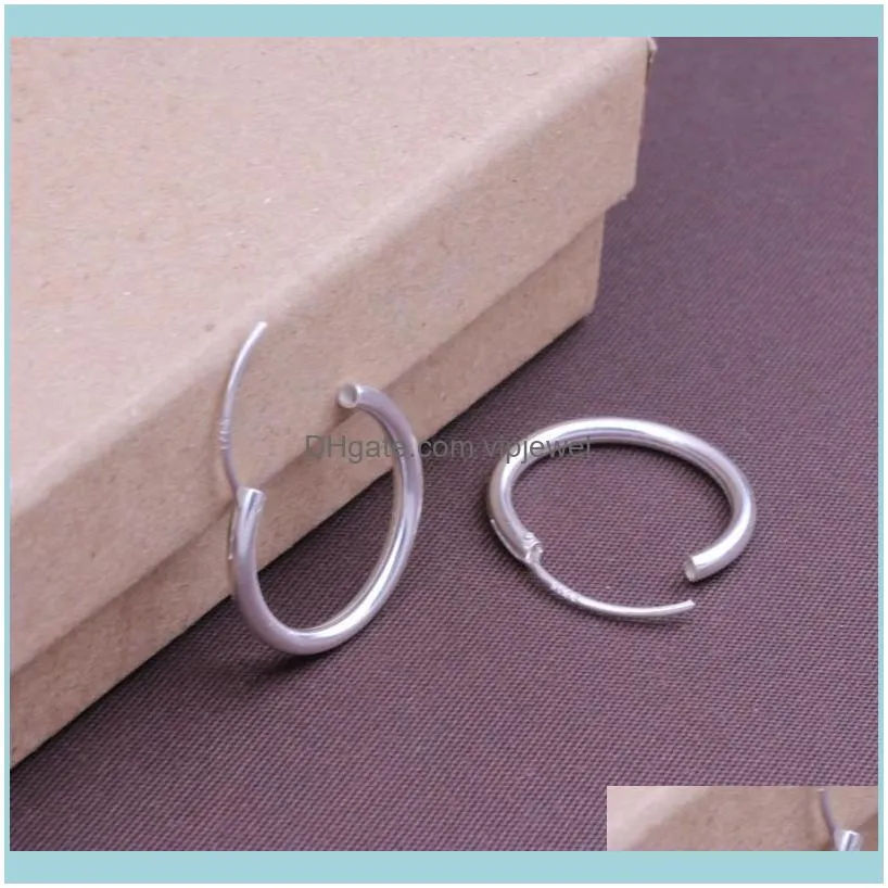 925 Sterling Silver Small Hoop Earrings Man Huggie Fashion Jewelry Ear Rings Circle