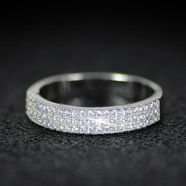 14K Beyaz Altın Takı Nturl Dimond Mücevher Bizuteri Taş Yüzüğü Kadınlar için Nillos de Düğün 14 K Gold Nillos Mujer Ring9912925