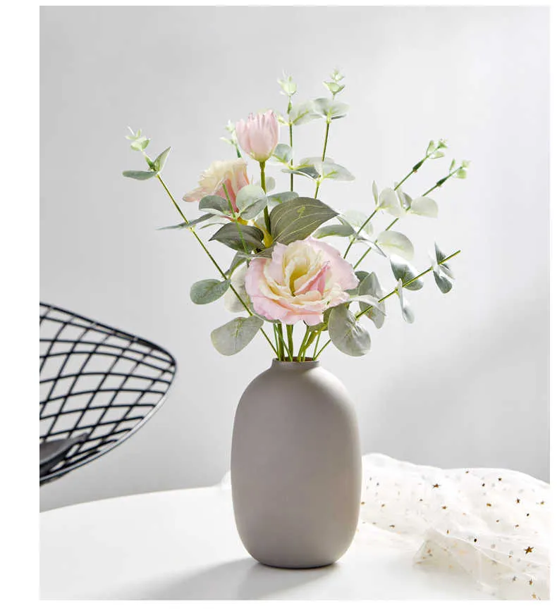 北欧花瓶装飾花瓶鍋花の花瓶装飾寝室調査家の結婚式のテーブルの装飾花瓶ガラスギフト210623