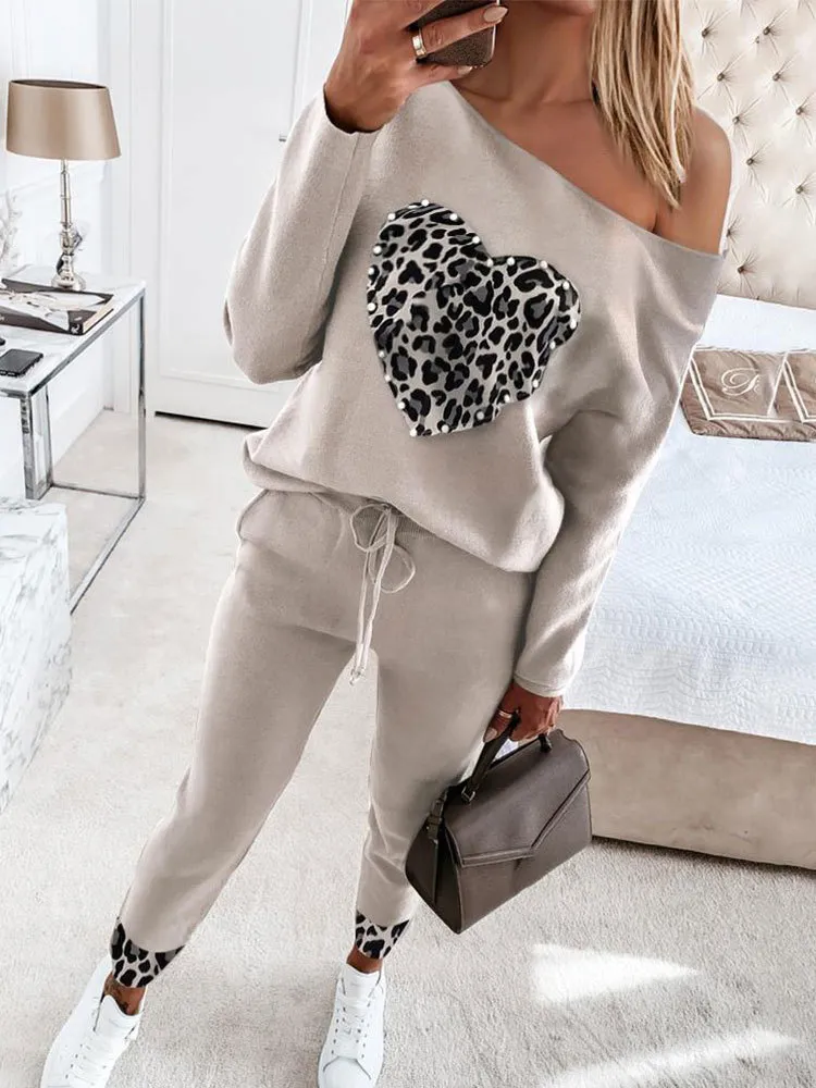 Frühling Hause Tragen Casual Frauen Zwei Stück Sets Colorblock Zipper Design Langarm Top Kordelzug Taille Hosen Set Mode X0428