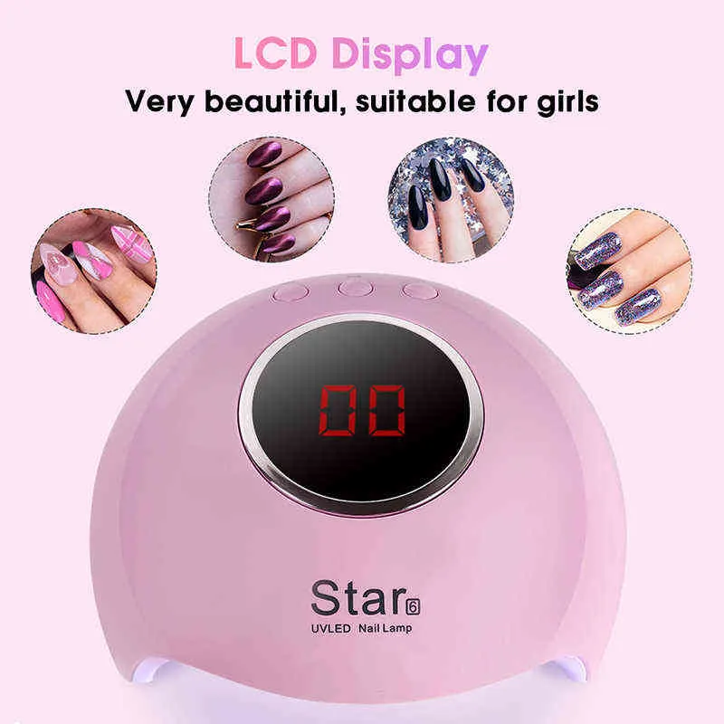 Star 6 paznokci suszarka UV paznokcie lampa do manicure suche suszenie Poliska lodowa 12 LED Auto czujnik 30s 60s 90s Narzędzia artystyczne 2201138353653