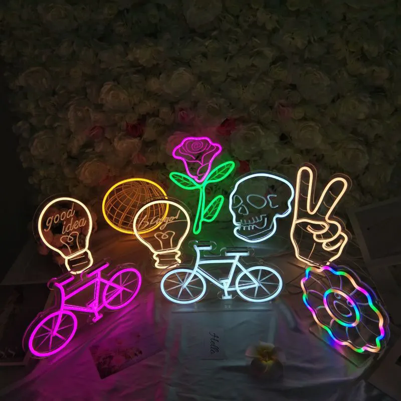 Farfalla colorata LED insegna luminosa al neon Decorazione di nozze Festa di compleanno di Natale Decorazioni la casa Lampada da notte con interruttore dimmerabile219r