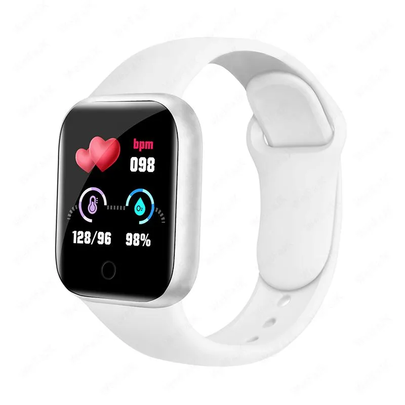 Relojes de pulsera 2021 Relojes inteligentes Y68 Hombres Mujeres Smartwatch Cardio Presión arterial Monitoreo de frecuencia cardíaca Pulsera impermeable D20 Relog221D