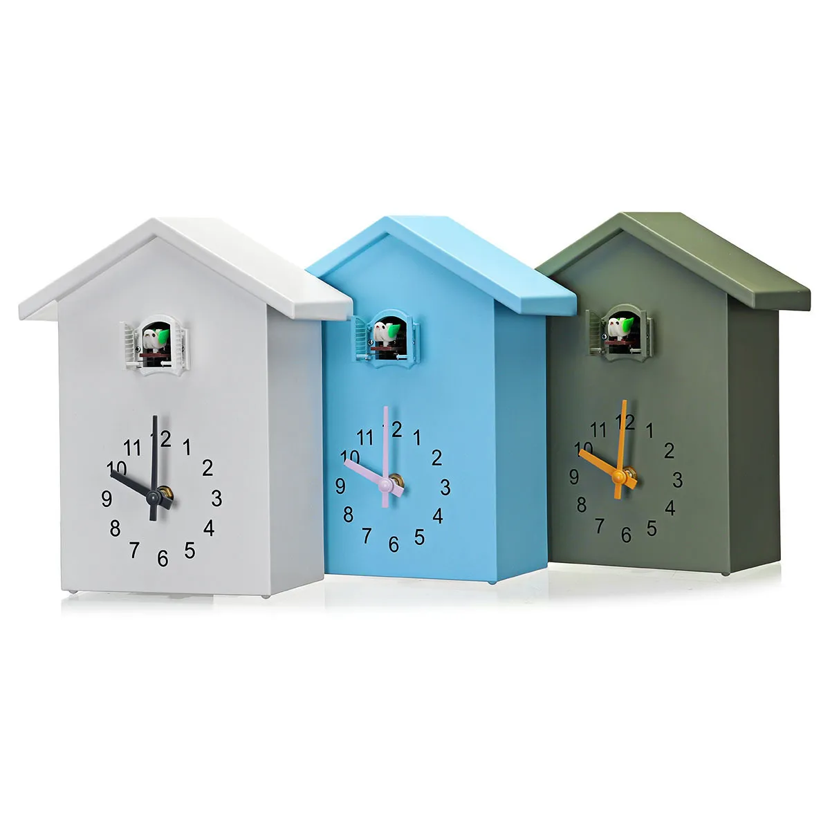 Пластиковые кукушки кварцевые настенные часы Современная птица домашняя гостиная висит часы Horologe часы таймера офис домашнего украшения подарки 210325