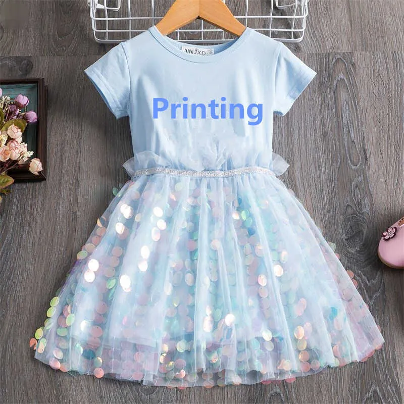 Halloween PrincCosplay Costume Dresses For Girls Vestidos fantasia infantil Summer PrincDrup Print