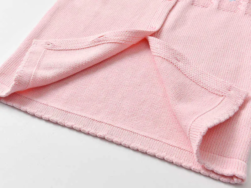 Saileroad 2-7years Baby Girl Одежда розовые Цветы свитер медведей пакеты девочек кардиган осень для детей свитер Y1024
