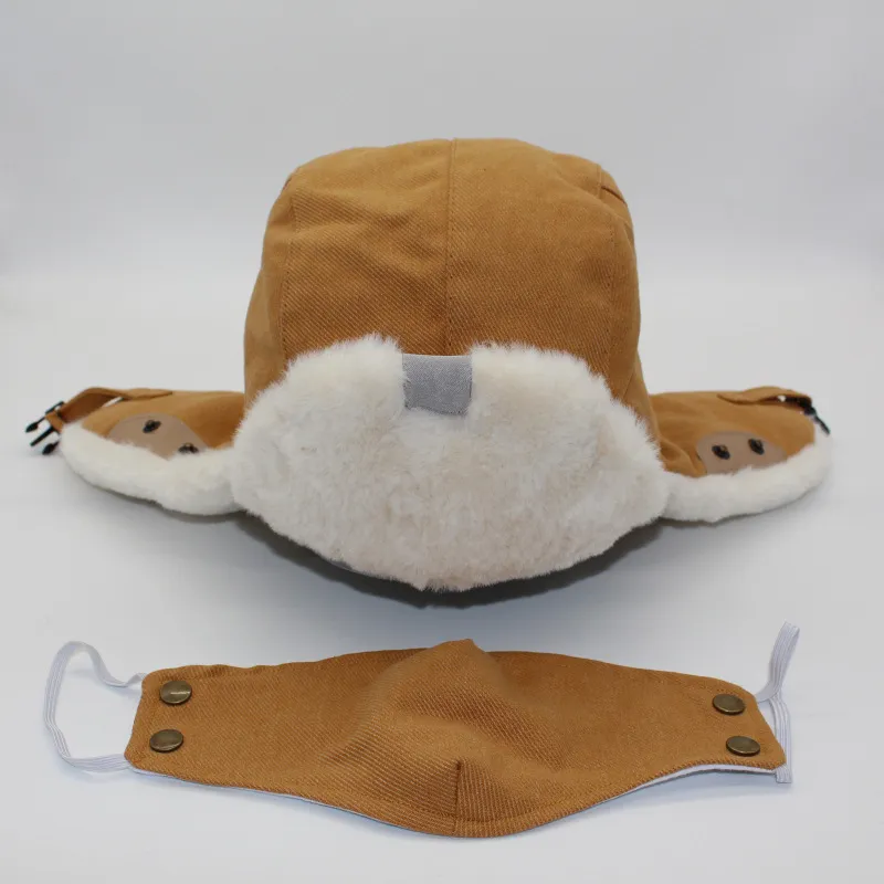 Chapeaux de trappeur pour hommes et femmes, casquette chaude de Sport de plein air, de haute qualité, couleur unie, motif imprimé, Hat287s