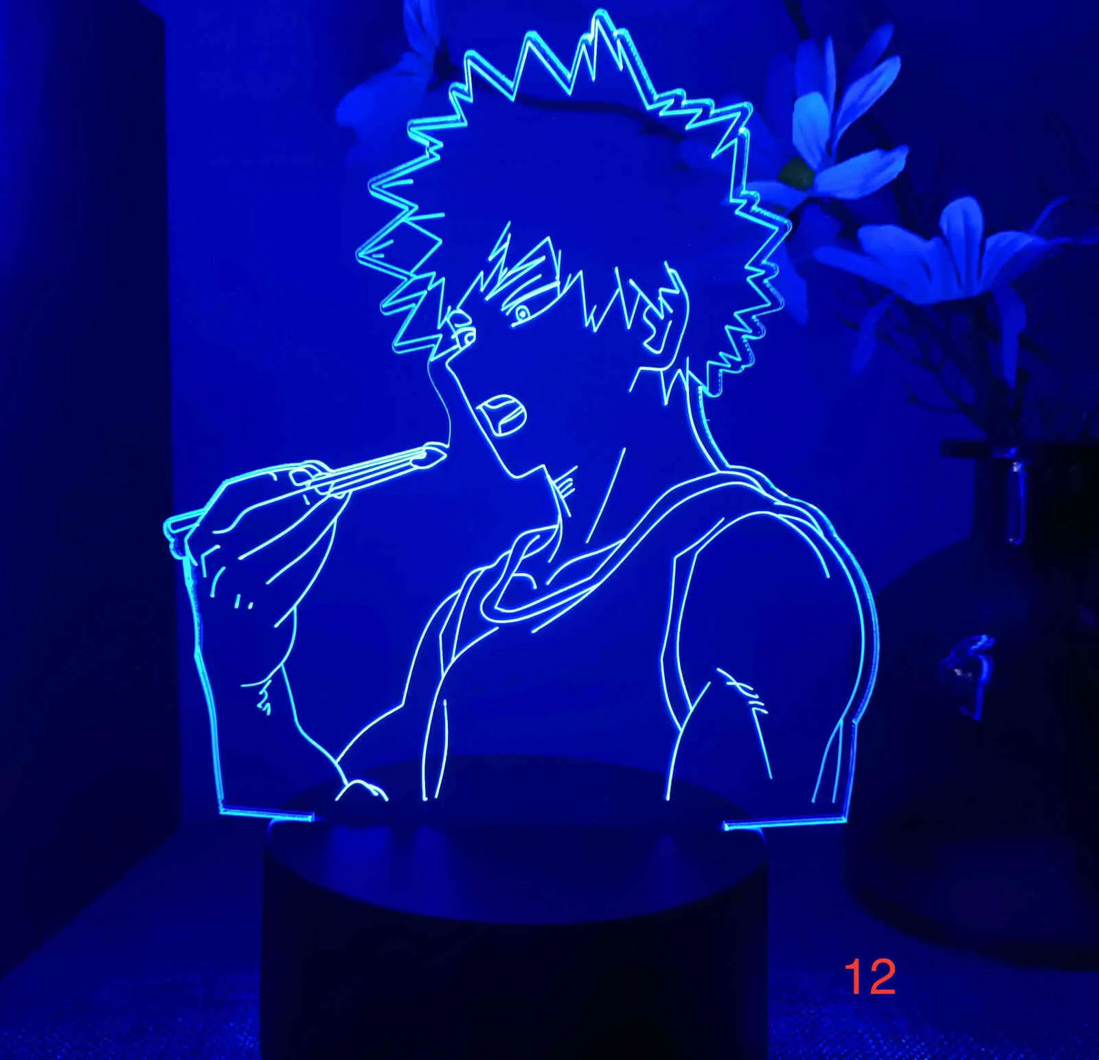 Anime LED -lampa My Hero Academia Series Bakugo för sovrum Dekor födelsedagspresent MANGA GADGET KATSUKI 3D LAMP9115557