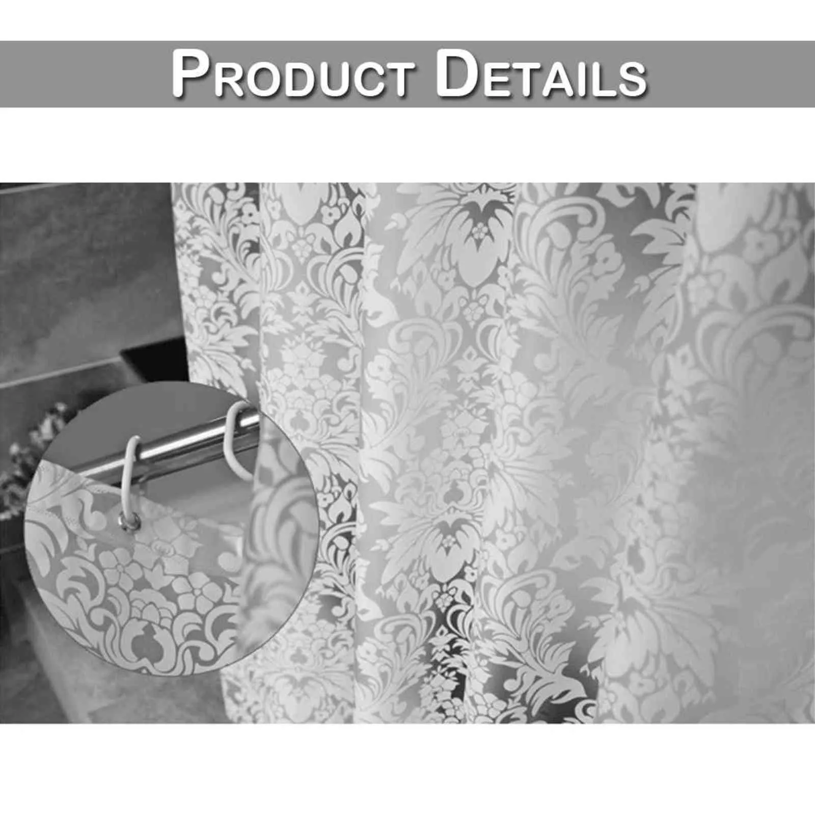 Mode maroc PEVA rideau maison douche étanche bain salle de bain crochet imprimé Floral Europe 211116