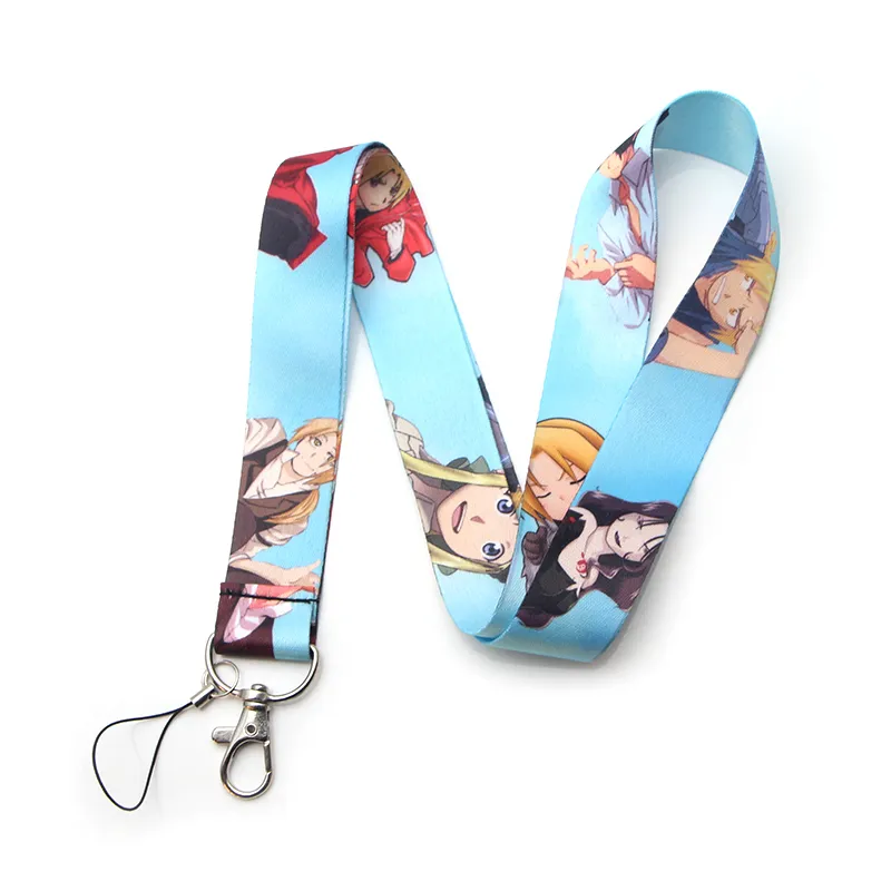10 unids/lote J2554 creativo Anime Cosplay cordón llavero cordones para llave insignia ID teléfono móvil cuerda correas para el cuello accesorios regalo