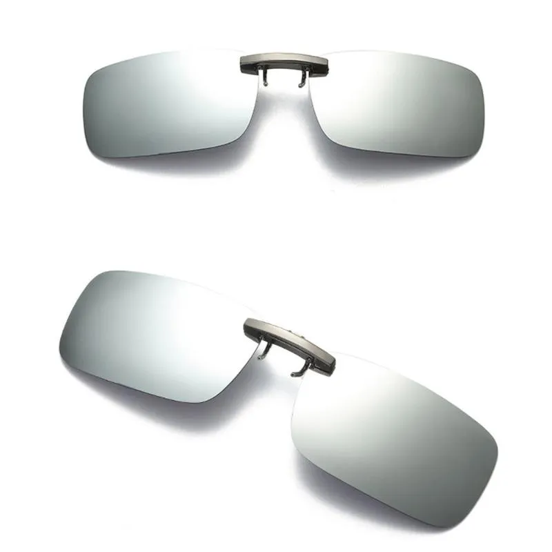 Afneembare nachtzicht Lens Driving Metalen Polariseerde clip op bril Zonnebril Auto Driver bril Oculos Masculino Vintage#Y5 260Y