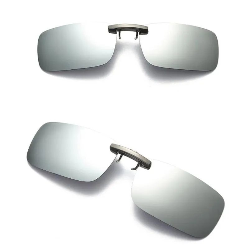 Le lenti visione notturna staccabile che guida la clip polarizzata in metallo su occhiali da sole Goggles Driver auto Oculos Masculino Vintage#Y5 280D