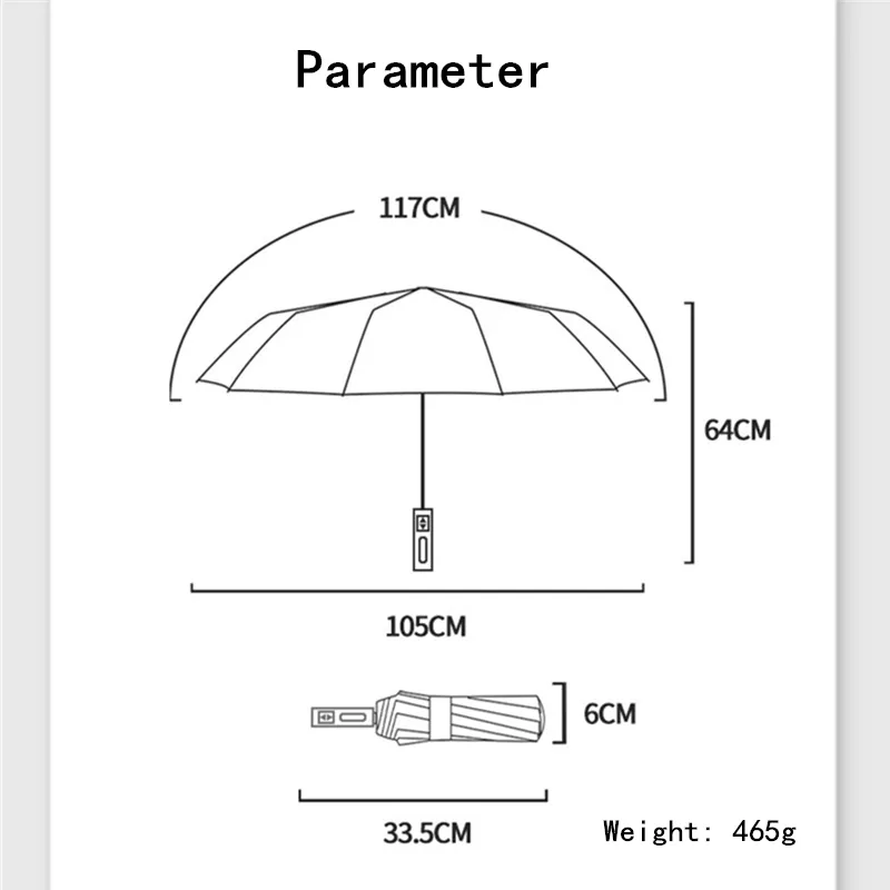 Wind Resistant Folding Automatic Umbrella Rain Women Auto Luxury Big Windproof Umbrellas For Men Gift 10K Parasol