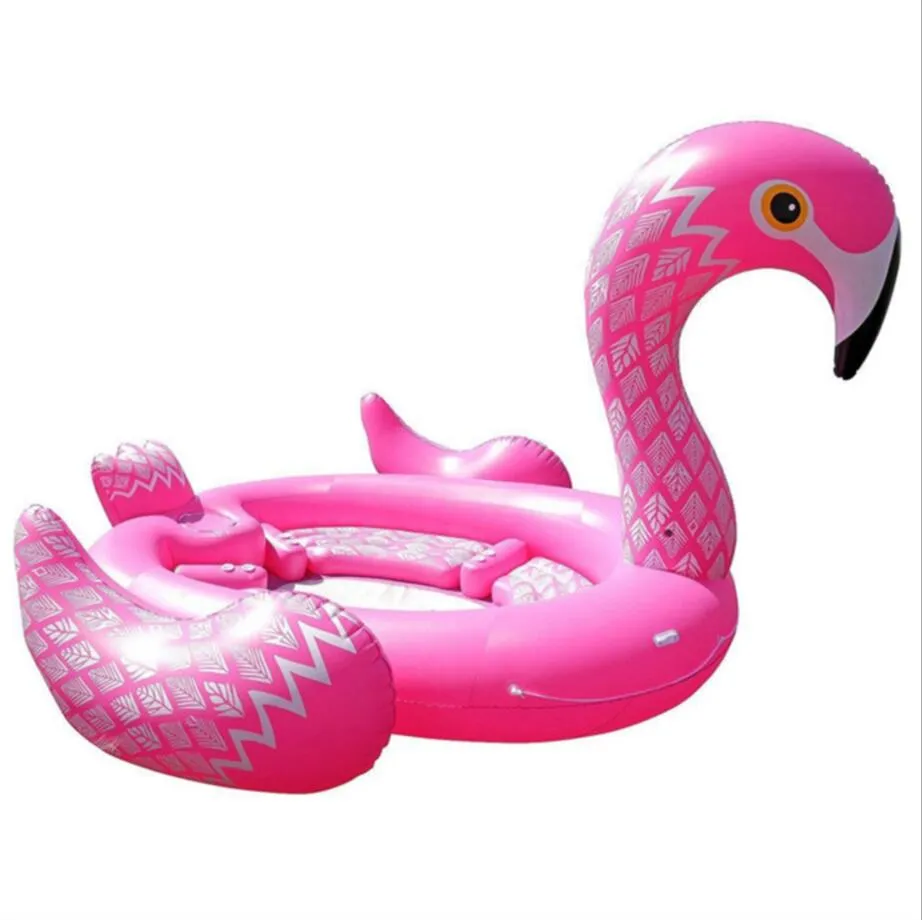 Островные плавающие рядные кровати, корабль SpasHG, большая розовая плавающая кровать из ПВХ, надувная вечеринка, большой фламинго, единорог, 293 м