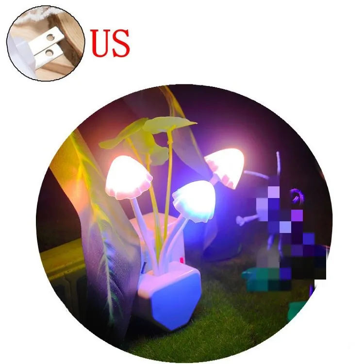 Décoration de fête contrôle de la lumière rêve champignon lampe nouvelle étrange créative LED veilleuses règles américaines 4style T2I51978