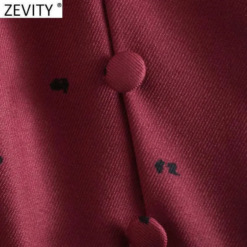 Zevity Frauen Süße V-ausschnitt Spitze Up Print Falten Mini Kleid Weibliche Langarm Casual Chic Vestido Damen Kleidung DS4958 210603