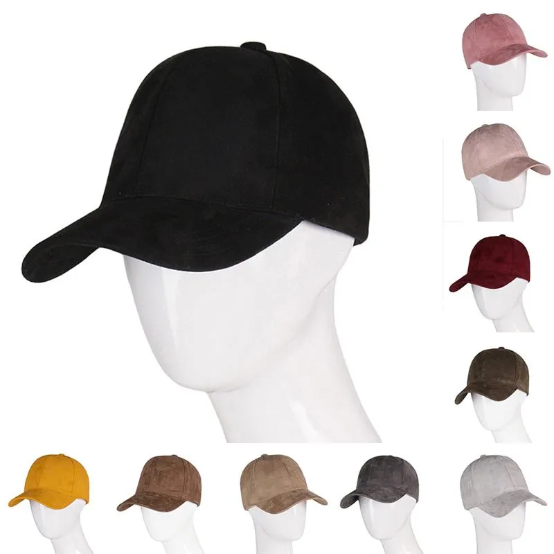 Boll Caps Fashion Märke Snapback Baseball Cap Women Gorra Street Hip Hop Suede Hats For Ladies Black Grey271G