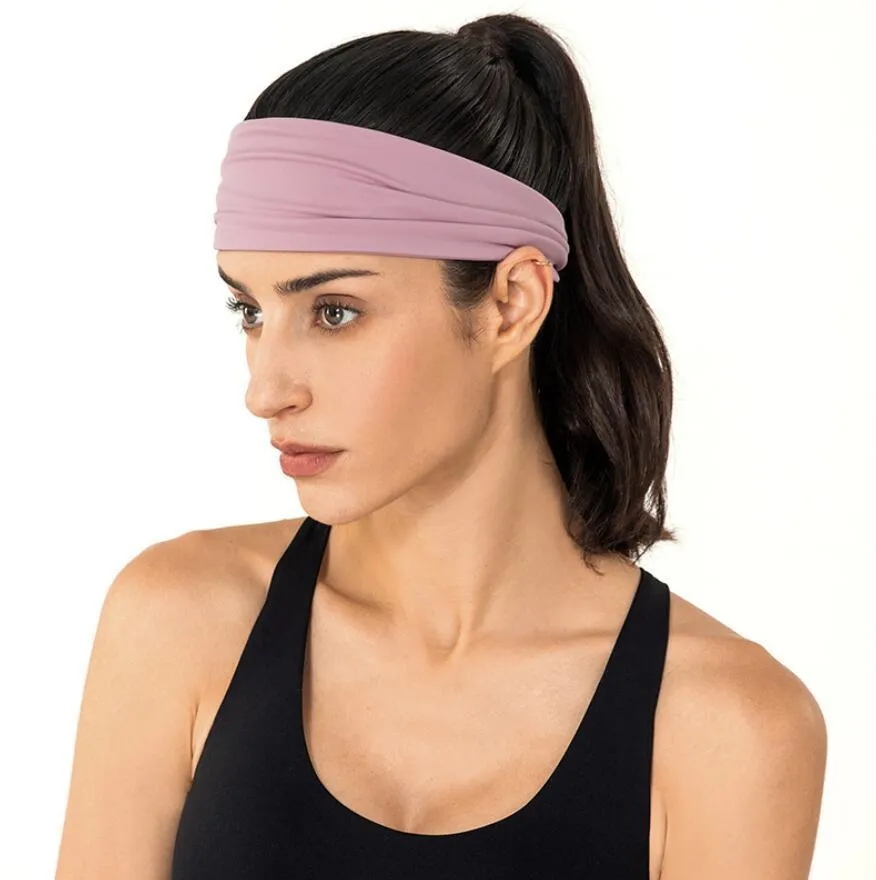 Copricapo da donna Yoga Sport Abbigliamento attivo Moda Palestra solida Corsa Fitness Parrucchiere Lady Girl Comfort elastico Esercizio all'aperto Fasce capelli