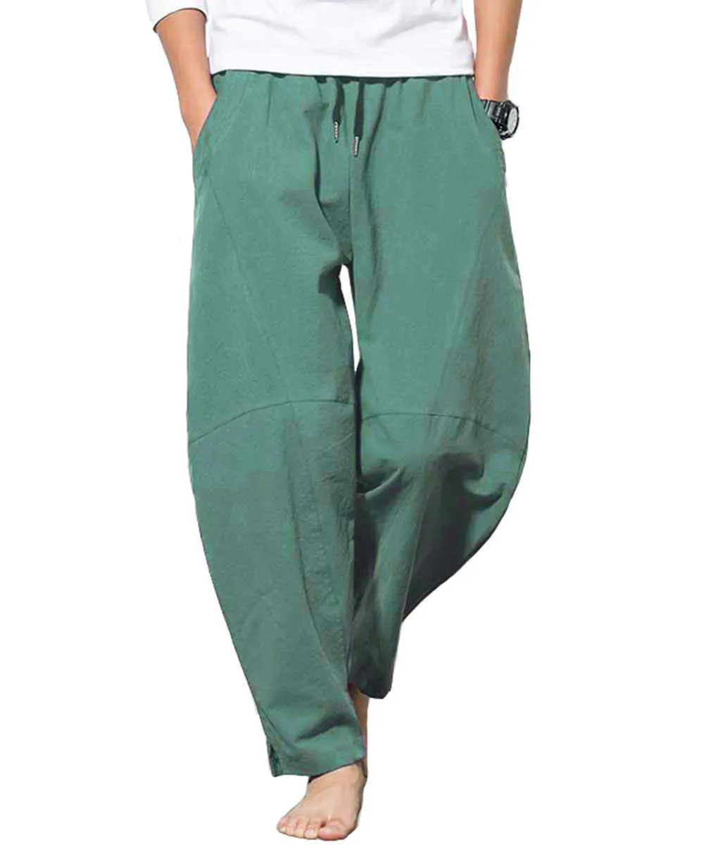 2020 Bahar Hip Hop Harem Pantolon Erkekler Rahat Gevşek Pantolon İpli Joggers Siyah Pantolon Artı Boyutu M-5XL X0615