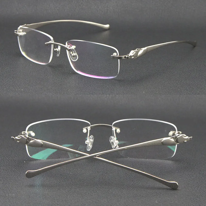Sprzedawanie metalowej serii metalowej Panther optyczne 18 -karne złote okulary przeciwsłoneczne kwadratowe okulary okrągłe okulary twarzy