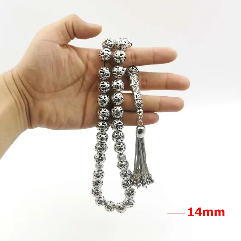 2020 Big Tasbih Spezielles Geschenk Ramadan Arabische Mode Armband Misbaha Hohe Qualität Islamische Metall Quasten Muslimische Schmuck Rosenkranz