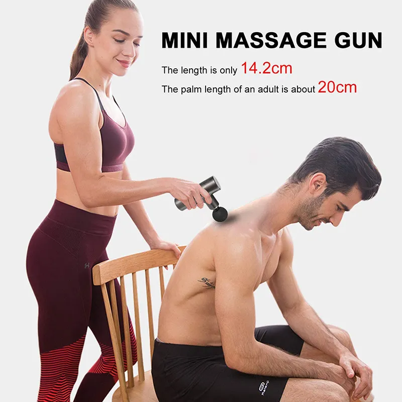 Massage Gun Mini Taschenmassage Tiefes Muskelvibration Relief Schmerz Entspannung Fitnesstherapie zur Körpermassage Relaxation 2103231818116