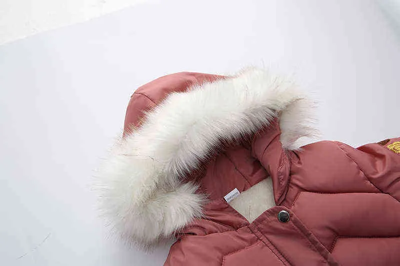 Otoño invierno chaquetas para niñas mantener cálido engrosamiento cómodo chaqueta para niños sólido con capucha casual abrigo de niñas 4-6 años ropa para niños 211111