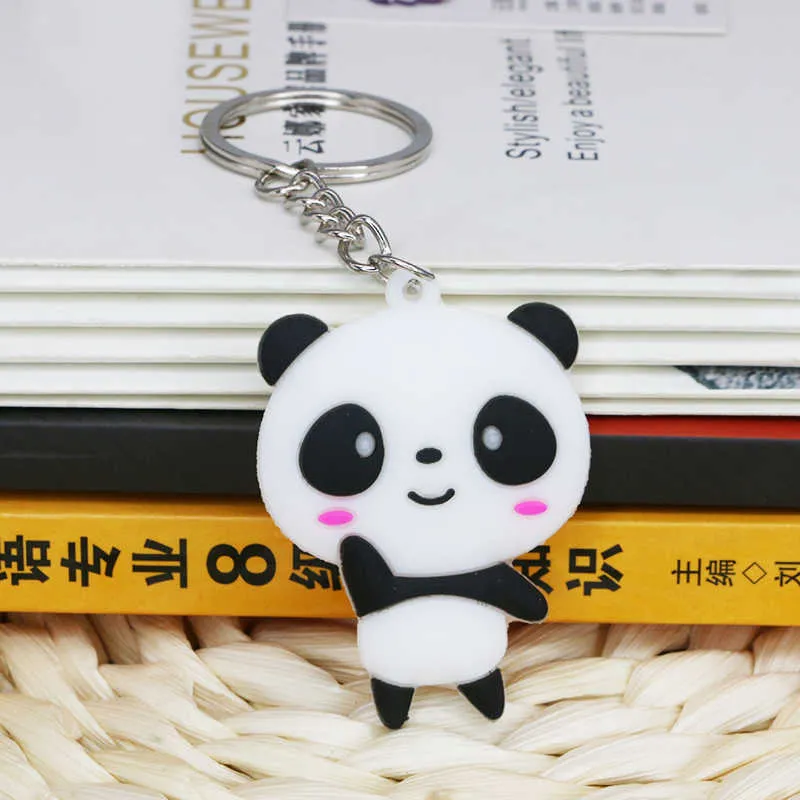 Portachiavi Carino e creativo Cartoon Sile Jewelry Animal Panda Car Girl Bag Portachiavi Accessori regalo G230526