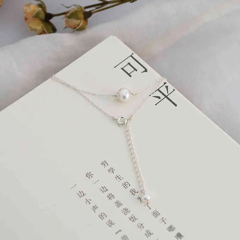 ASHIQI 2021 collana di perle d'acqua dolce naturale catena in argento sterling 925 gioielli ragazze donne