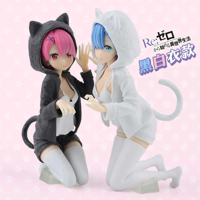 Re-Zero-Rem-Emilia-Action-Figure-2Pcs-Set-Rem-Cat-Ear-Cosplay-Pvc-Action-Figure-Re