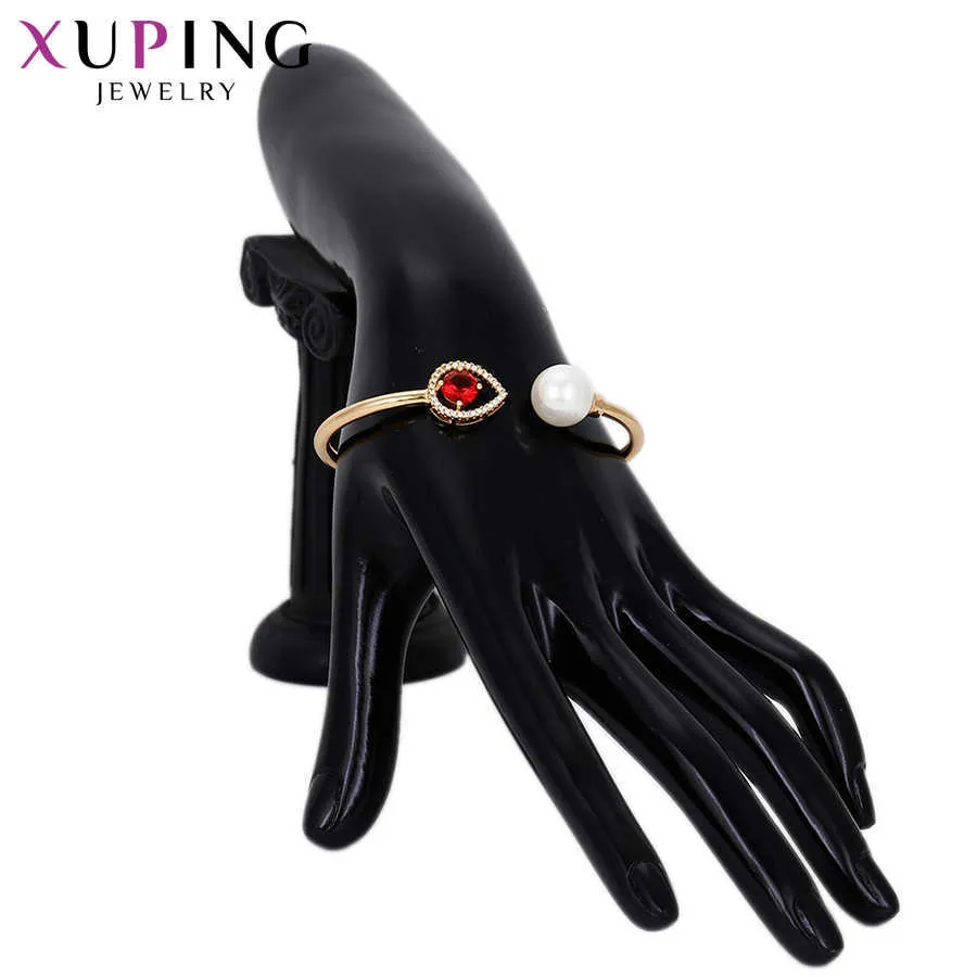 Xuping Fashion Gold Color Plated Temperament Bangle New Arrival High Quality Jewelry for Women Black Friday Gift 51723 Q0719