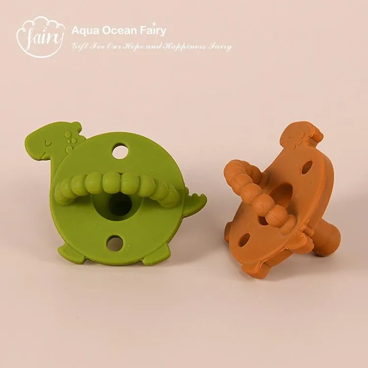 아기 실리콘 젖꼭지 Teethers 공룡 모양의 유아 젖꼭지 노리개 유아 장난감 장난감
