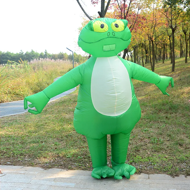 Costume de poupée mascotte animaux adultes grenouille Costumes gonflables femme hommes Halloween dessin animé mascotte poupée combinaison fête jeu de rôle habiller tenue