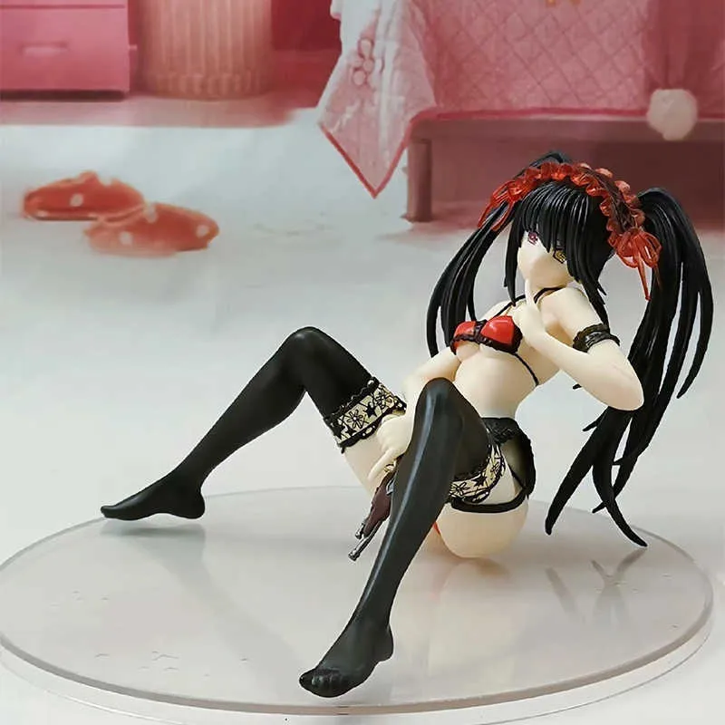 Datum ein lebendes Kurumi Tokisaki Zaphkiel entspannen 22 cm Japan Anime Figuren PVC Actionfigur Modell Spielzeug Sexy Girl Collection Puppe Geschenk Q0246906