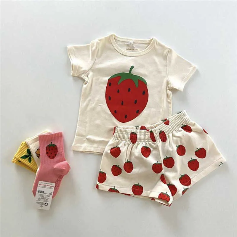 / m * 어린이 소년 여름 봄 튜브 양말 브랜드 디자인 체리 딸기 토끼 패턴 코튼 양말 아이 210619